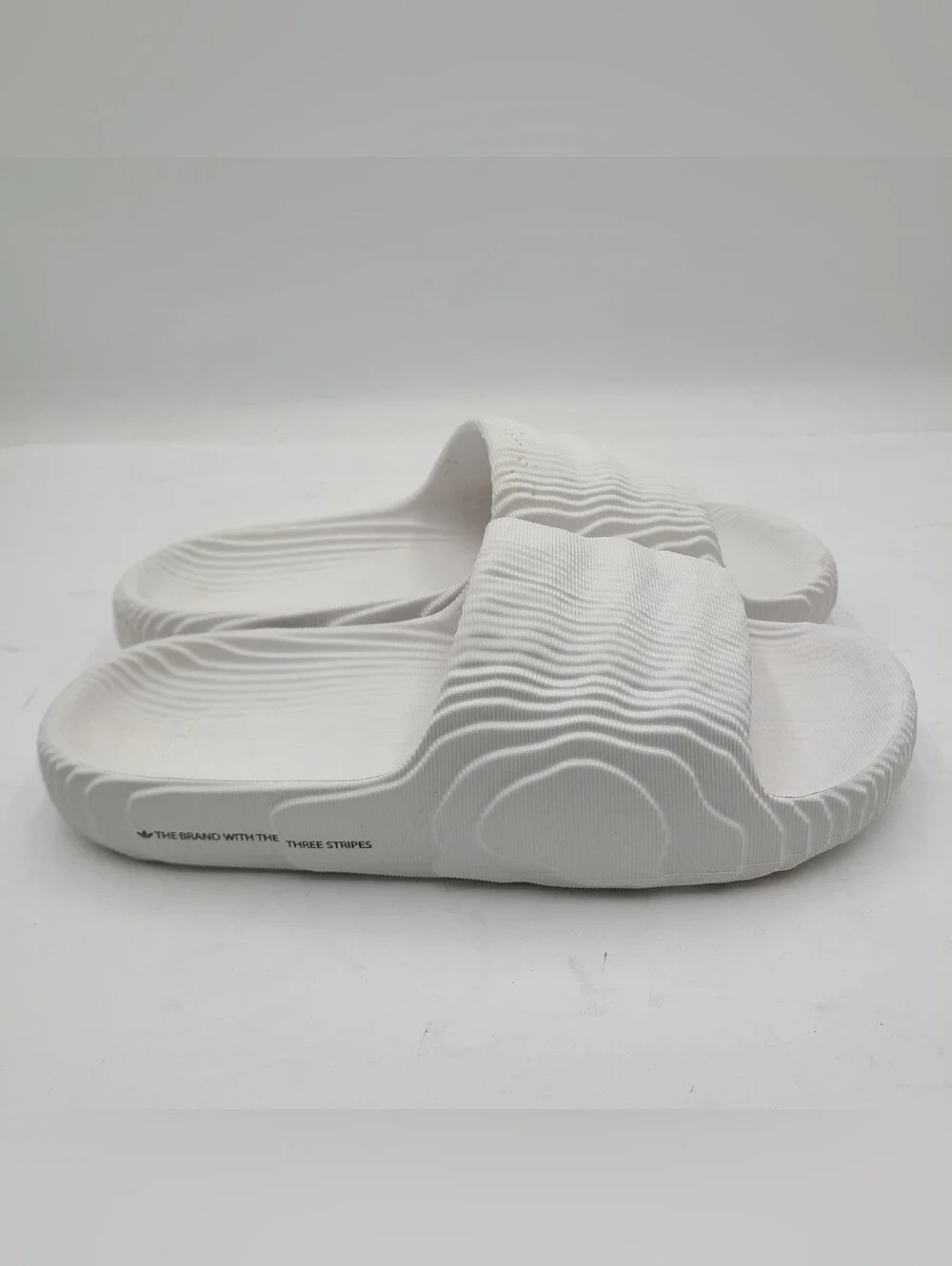 B41 Adidas Originals Adilette 22 Slides Light Brown/Core Black Men’s Size 12